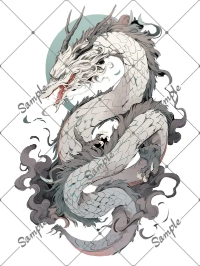 VRC用タトゥー素材 刺青 竜