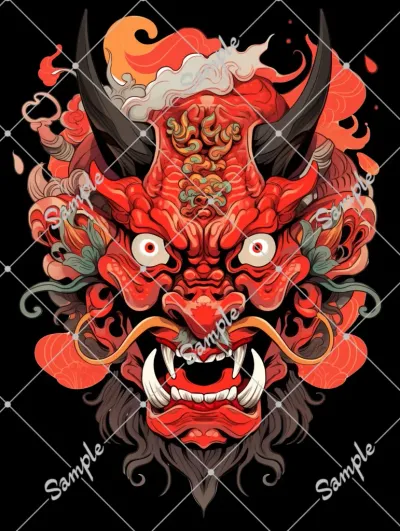 VRC用タトゥー素材 tatoo 鬼