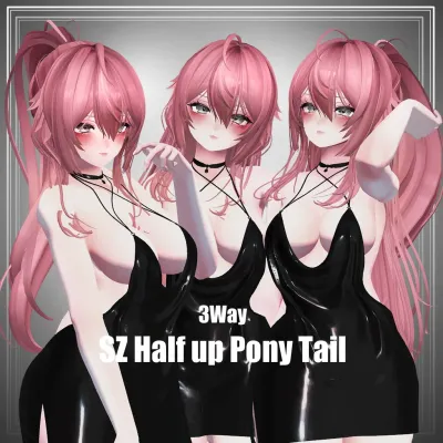 3Way SZ half—up ponytail