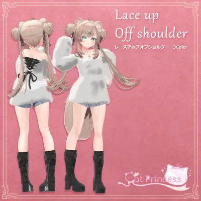 Lace up off shoulder for Manuka