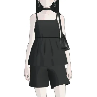 cami bustier half pants