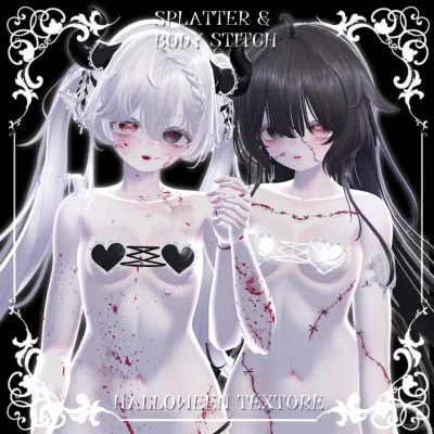 Halloween texture [Body stitch & blood splatter] (MANUKA)
