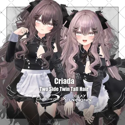 Criada Two Side Twin Tail Hair ✖ Chocolate rice