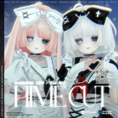 ❰Hair❱ 7アバター対応 Hair_003 Hime Cut PACK