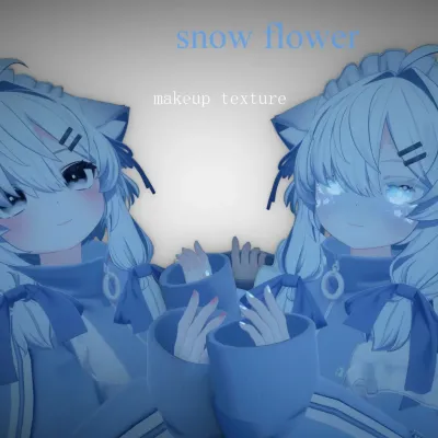 makeup eye nail [snow flower]