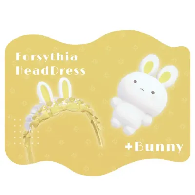 【Not for sale】ForsythiaHeadDress Bunny