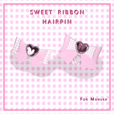 【Manuka】 Sweet Ribbon Hairpin