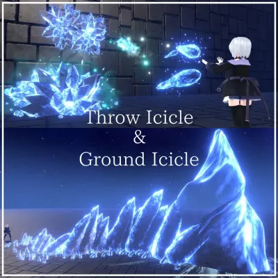 【VRChat想定 MA対応】凍てつく氷の魔法(2種) (フルセット(ver.1 ver.2))