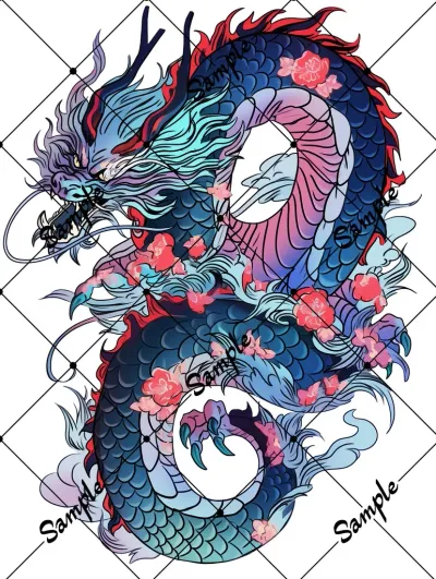 VRC用タトゥー素材 tatoo 龍