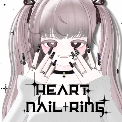 heart nail ring
