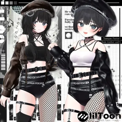 Chain leather outfit (Moe)