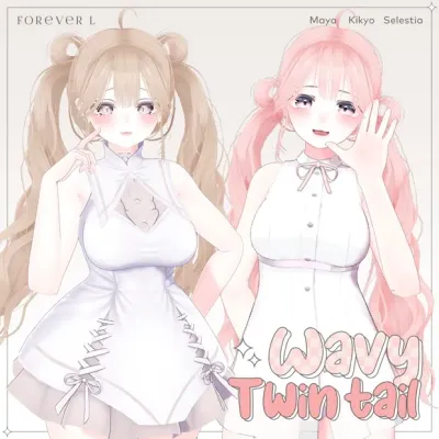 Wavy twin tail Hair