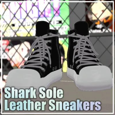 Shark Sole Leather Sneakers